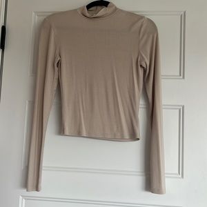 Garage Beige Super Soft Turtleneck Long Sleeve
